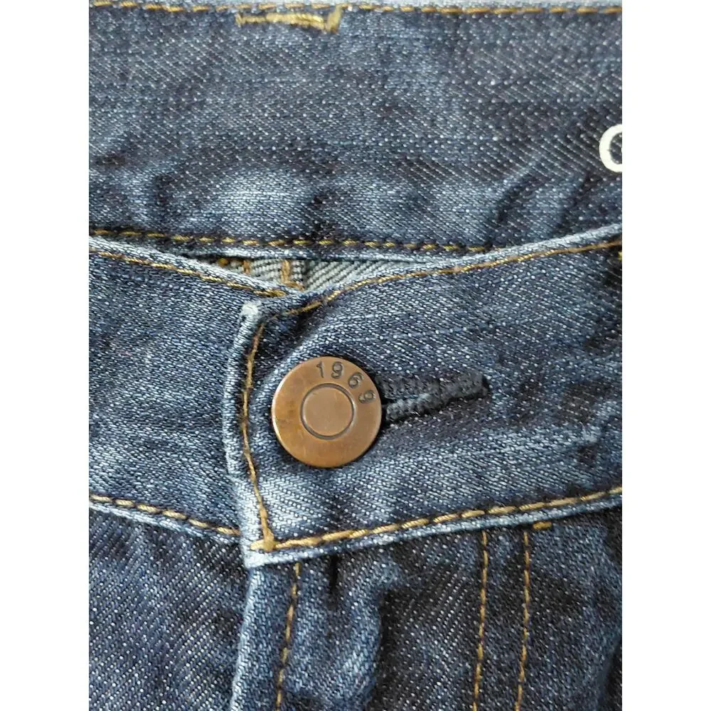 Gap 1969 Straight Blue Distressed Medium Wash Jeans Men Size W33 L30